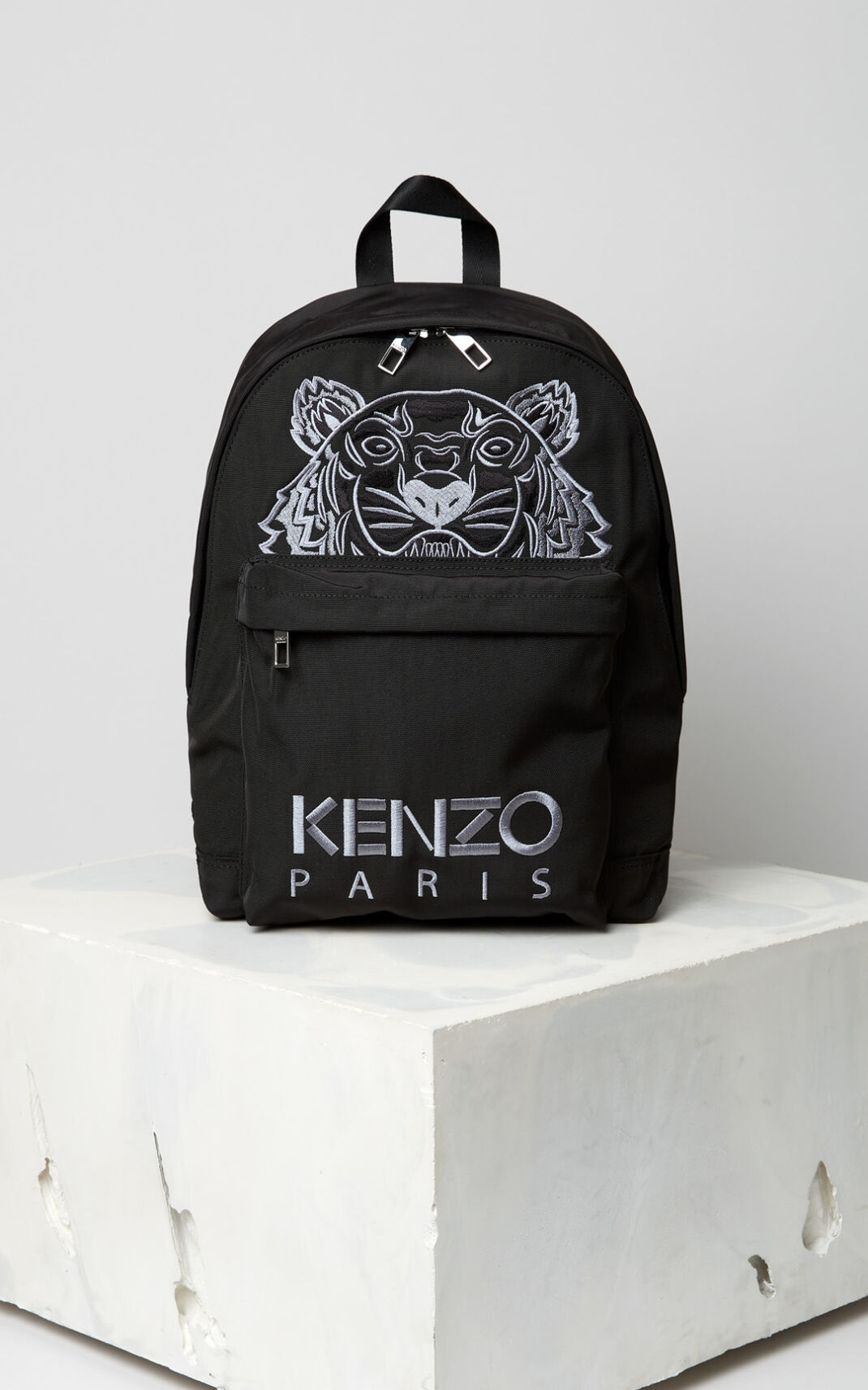 Kenzo Large Tiger Lona Mochila Hombre Negras | 1765823-UN